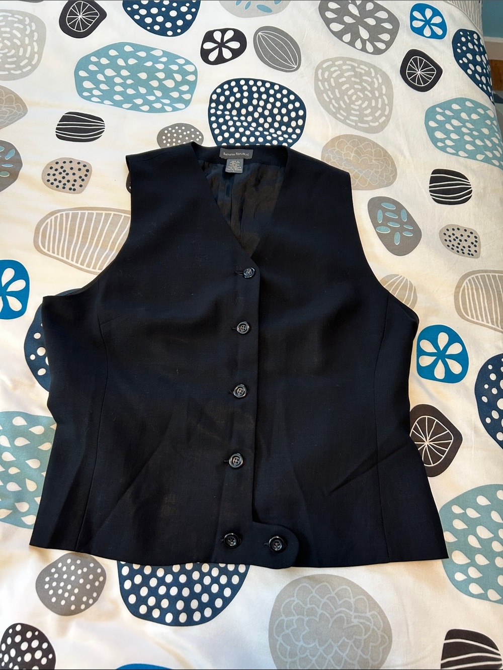 Banana Republic Black Tailored Vest